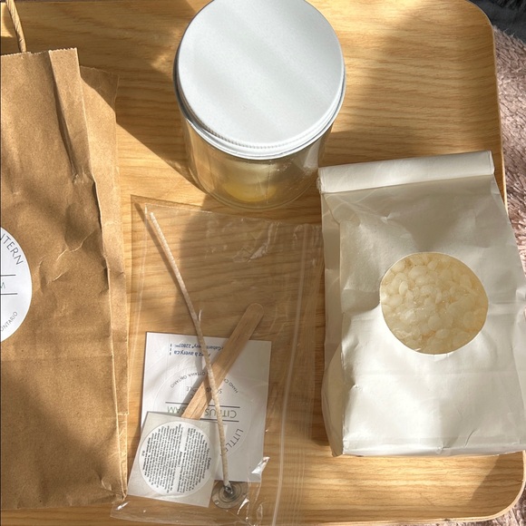 Little White Lantern Candle Making Kit - citrus balsam DIY soy organic handmade - Picture 3 of 7